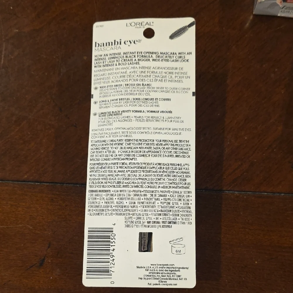 (J52) L'Oreal Bambi Eye Mascara - Extra Noir 407